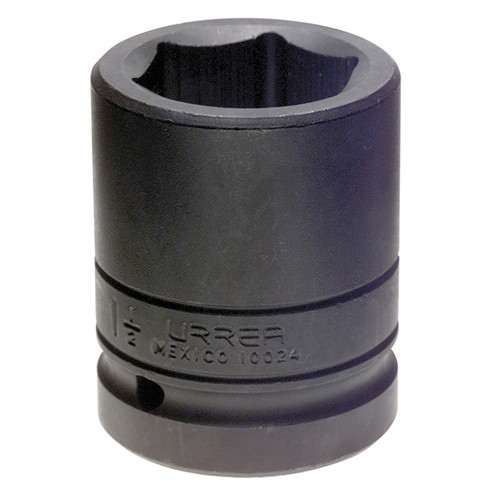 URREA Impact Socket - 1-1/2" 6-Point Socket with 1-Inch Drive & Black Oxide Coat