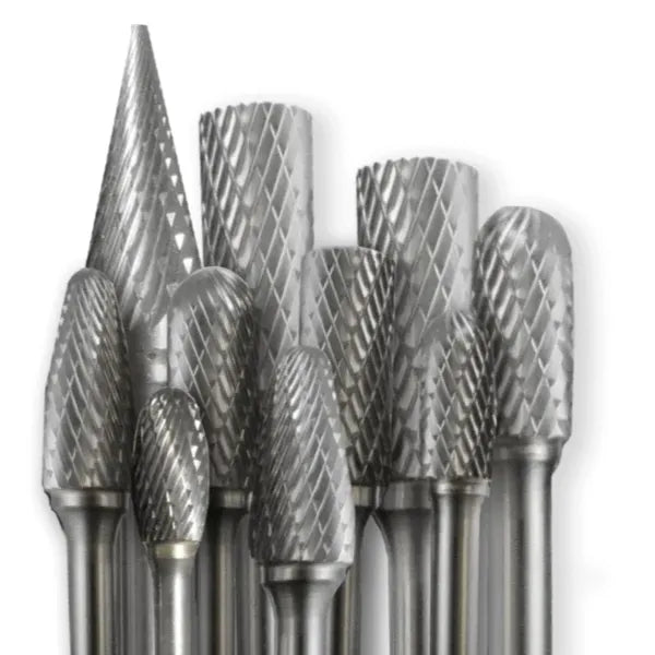 10 Pcs 3/8Double Cut Burr Set (SB-3, SC-3, SD-3, SE-3, SF-3, SG-3, SH-3, SL-3, SM-4, SN-2)