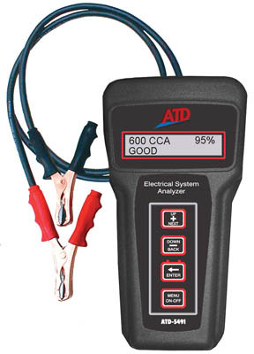 ATD Tools 6V & 12V Electronic Battery & 6-12-24-36V Charging/Starting Systems Tester with USB adapter