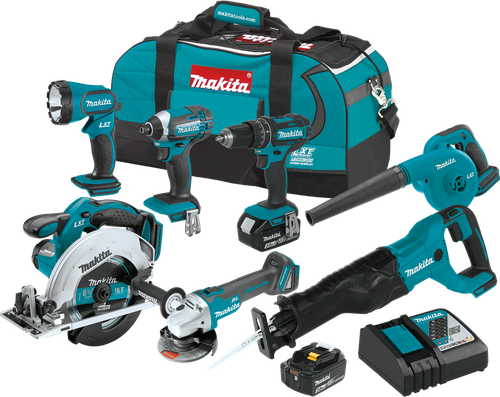 18V LXT™ Lithium-Ion Cordless 7-Pc. Combo Kit (3.0Ah), Variable 2-speed, XT706
