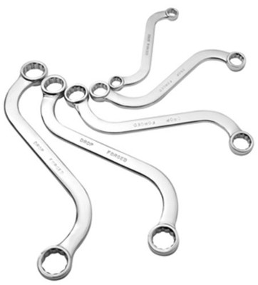 Sunex 5 Pc. Fully Polished Metric S-Style Double Box Wrench Set (9940M)