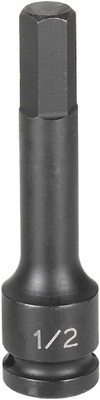 Grey Pneumatic 1/2" Drive x 1/2" Hex Driver 4" Length Socket (29164F)