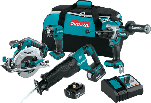 18V LXT™ Lithium-Ion Brushless Cordless 4-Pc. Combo Kit (5.0Ah), Variable 2-speed , XT454T