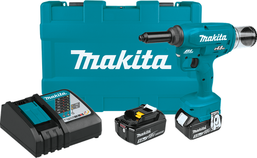 18V LXT™ Lithium-Ion Brushless Cordless Rivet Tool Kit (5.0Ah), Brushless Motor, XVR01T