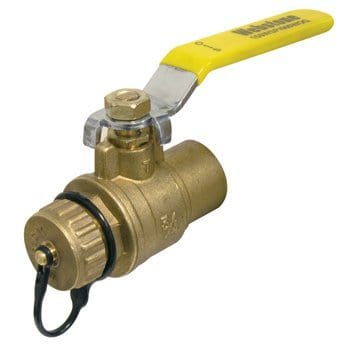 1/2" SWT x Hose Lead Free Full Port Br Ball Valve