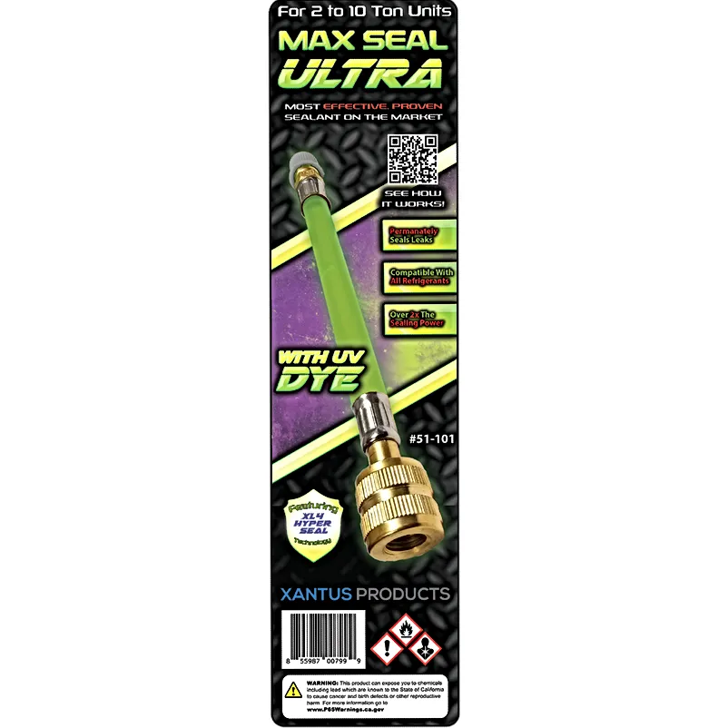 Xantus Products 51-101 Max Seal Ultra Direct Inject- with UV Dye, 2-10 tons