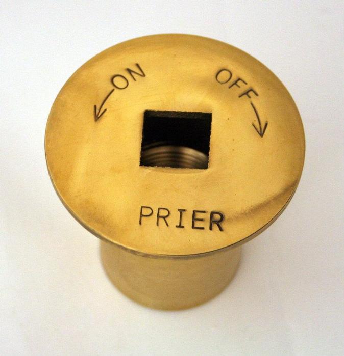 Prier Escutcheon Only Polished Brass for C-64 Gas Valve