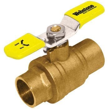 1/2" C x C Full Port Brass Ball Valve W/T-Handle