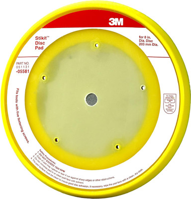 3M 8" X 3/8" X 5" Stikit Abrasive Disc Back-up Pad (05581)