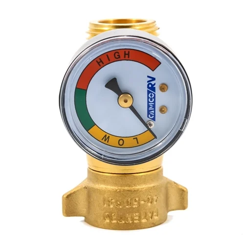 Camco RV Brass Water Pressure Regulator With Gauge