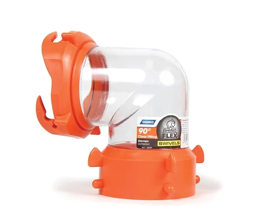 Camco RhinoFLEX 90 Degree Swivel Fitting – Clear