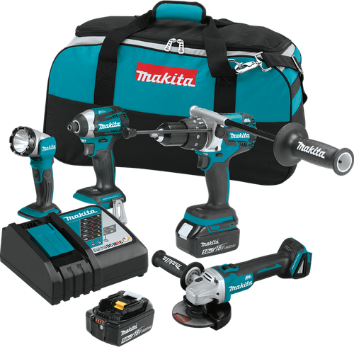 18V LXT™ Lithium-Ion Brushless Cordless 4-Pc. Combo Kit (5.0Ah), High-luminance , XT451T