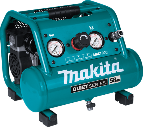 Quiet Series 1/2 HP, 1 Gallon Compact, Oil-Free, Electric Air Compressor, Complete roll-cage, MAC100Q