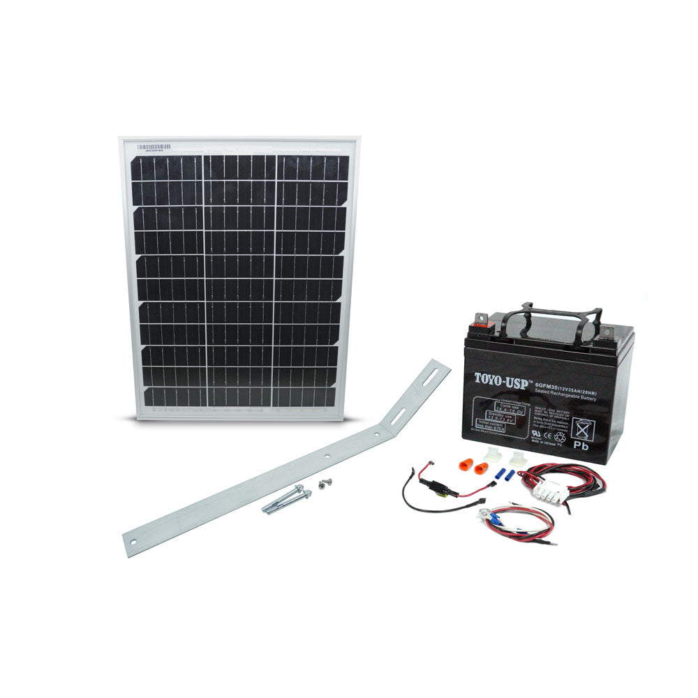 ASE 20W/12V Solar Panel Kit with High Capacity Battery | FAS-KITLIF20W12VBAT