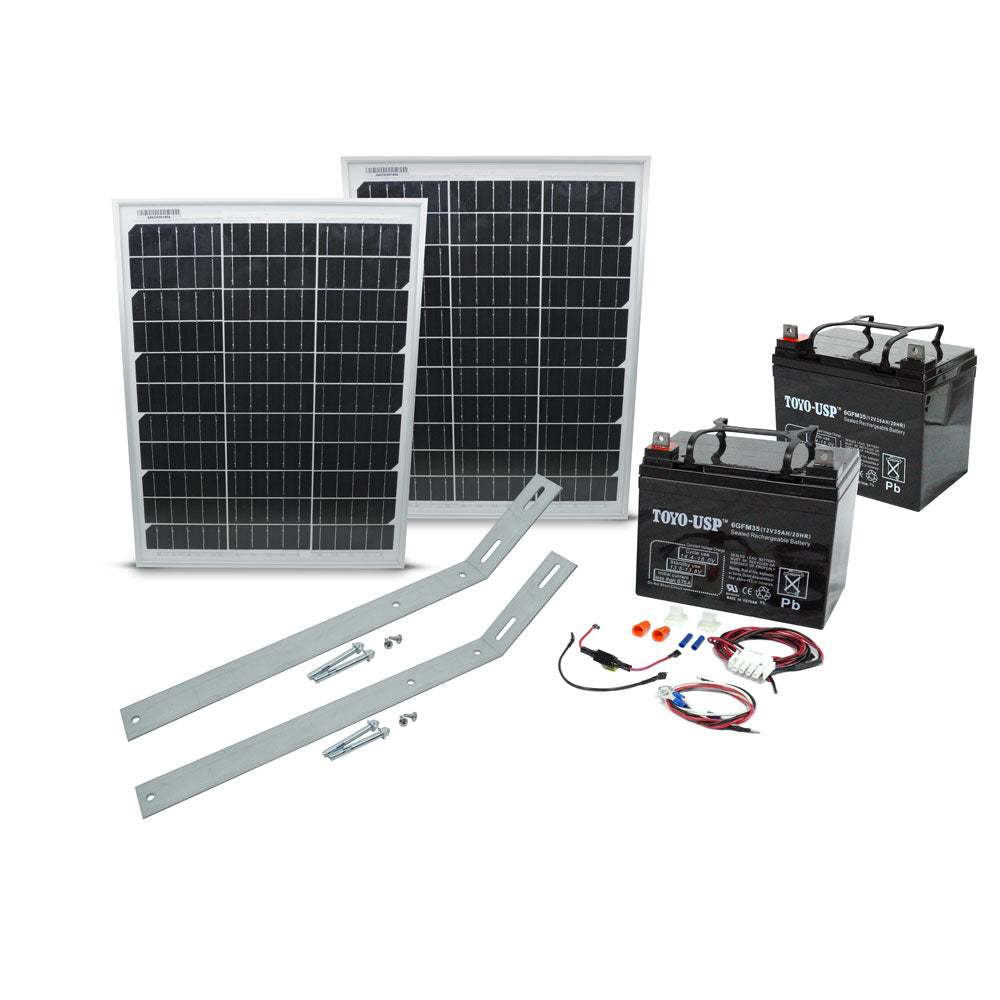 ASE 40W/24V Solar Panel Kit with High Capacity Batteries | FAS-KITLIF40W24VBAT