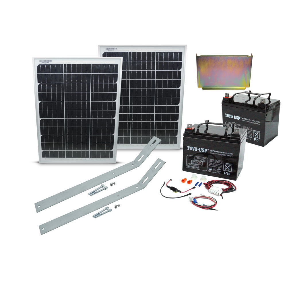 ASE 40W/24V Solar Panel Kit with High Capacity Batteries for CSL24UL and CSW24UL | FAS-CS-KITLIF40W24VBAT