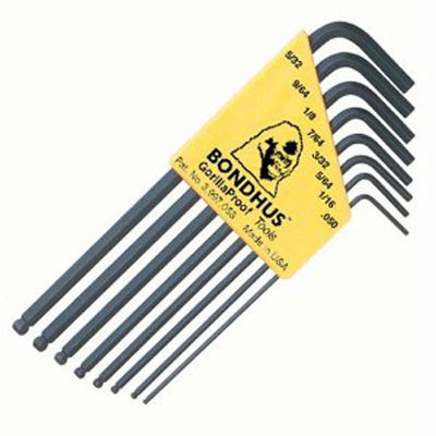 Bondhus 8-Piece .050-5/32" Balldriver L-Wrench Set w/ProGuard (10932)