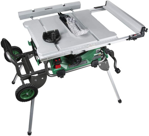 Metabo HPT Table Saw, 10-Inch Carbide Tipped Blade, 35-Inch Rip Capacity, Fold & Roll Stand, 8 x 13/16-Inch Dado Capacity, Jobsite 100-C10RJS