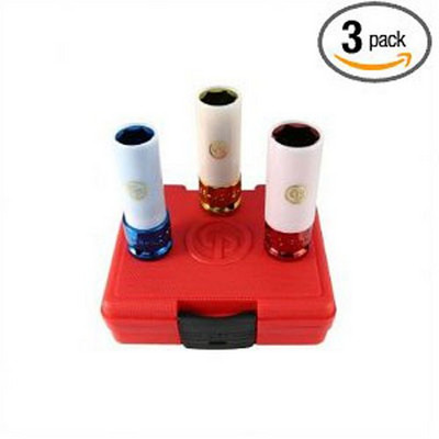 Chicago Pneumatic 3 Piece Socket Set 1/2 Inch Drive with Laser Etch Numbers (SS413WP)