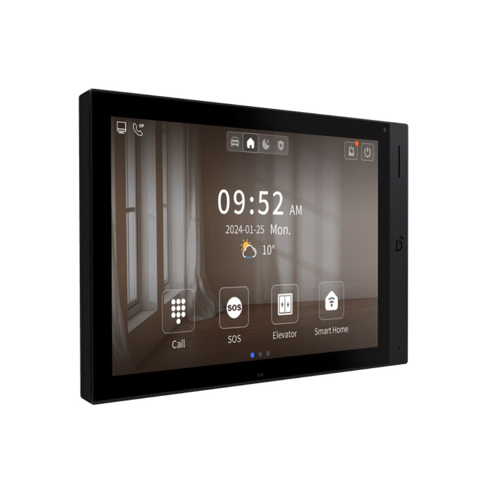 DNAKE H618W Wireless Smart WiFi Indoor Monitor with 10" Touch Screen and Microphone, IP Camera Monitoring, TF Card Supported, PoE or 12V with 5 App license