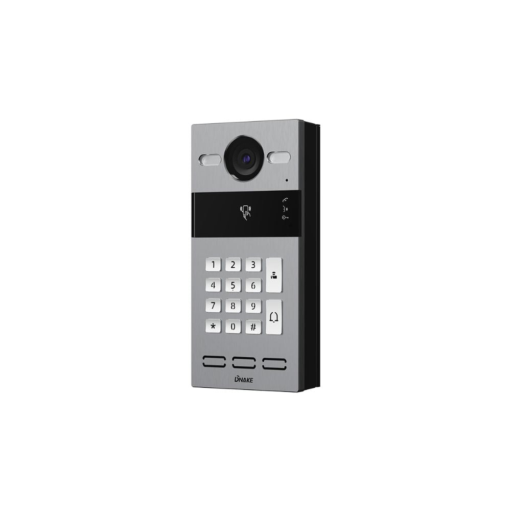 DNAKE S213K Smart Intercom System with Physical Keypad, Weatherproof, Cloud-Based, PoE or 12V, Flush Mount with 5 App License
