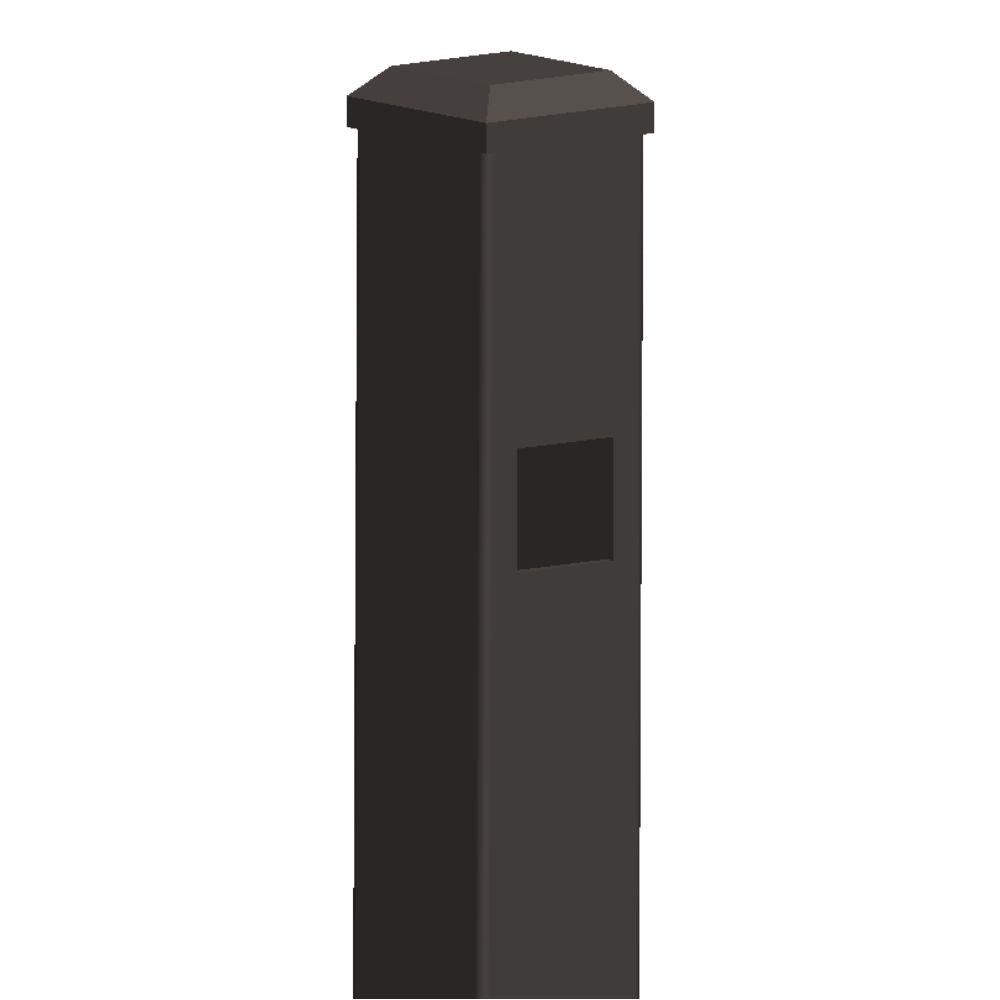 2" x 72'' Residential Gate Post Doggie Picket Flat Head (Bronze)