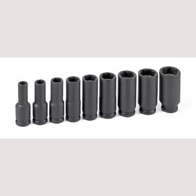 Grey Pneumatic 3/8" Drive 9 Pc. Deep Magnetic Impact Socket (1209DG)