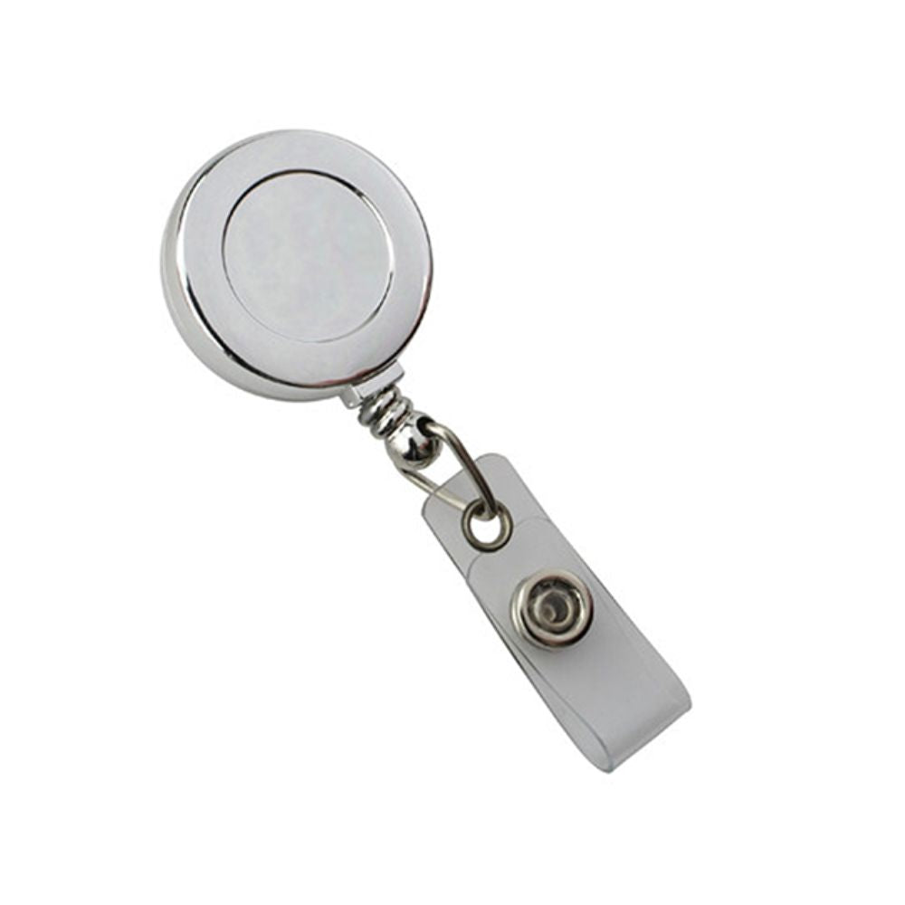 IDP Badge Reel Belt Clip - Chrome (100/pack) | IDP-900631