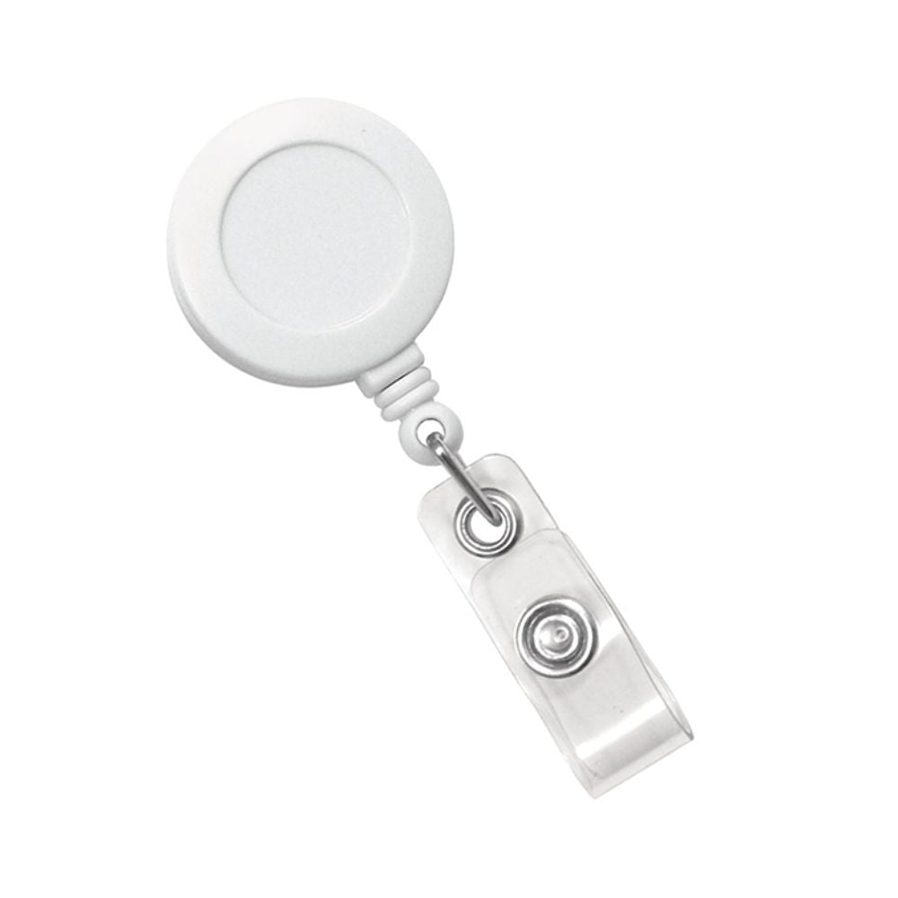 IDP Badge Reel Belt Clip - White (100/pack) | IDP-900633