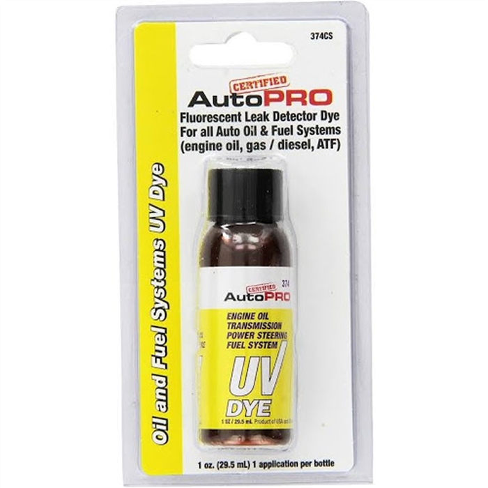Interdynamics 374CS Engine and Transmission Dye - 1 ounce Bottle and clamshell