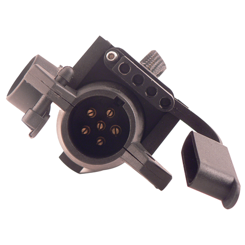 Innovative Products Of America 8000 3-Way Trailer Adapter 7 (Spade) To 6 Rounds and 4/5 Pin