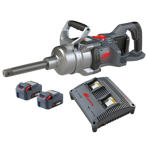 Ingersoll Rand W9691-K2E20V 1" D-Handle High Torque Impact Wrench w/Ext 6" anvil - 2-battery kit
