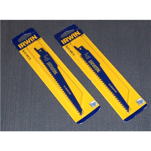 Irwin Industrial 372656 Reciprocating Saw Blade, 6" Long, 6 TPI, Bi-Metal, for Nail Embedded Wood, Bulk