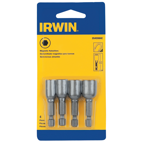 Irwin Industrial IWAF242-4 Vise-Grip 4-Piece Lobular Design Nutsetter Set