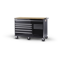 International Tool Box VRB-5610WTBK 56 x 24 x 10 drawer Woodtop Cabinet, Black