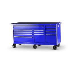 International Tool Box VRB-7512BU Roller Cabinet Blue 75 IN 12-Drawer Ball Bearing Slides