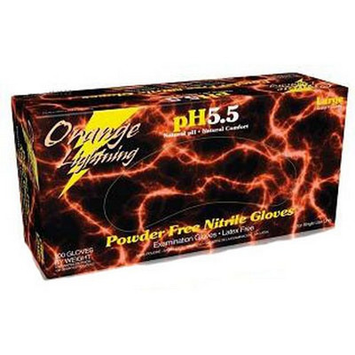 Orange Lightning OR-L Nitrile Gloves Large