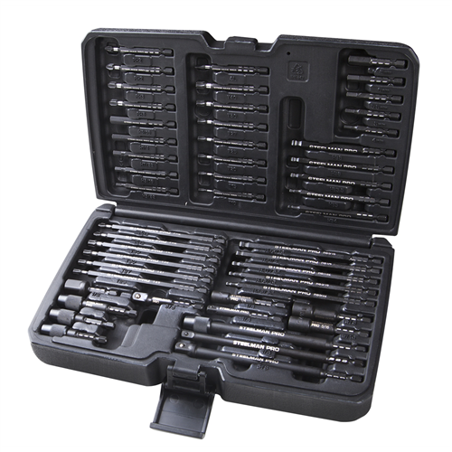 J S Products (steelman) 78633 Steelman PRO Impact Grade Bit Drivers, 50 Piece Set With Case
