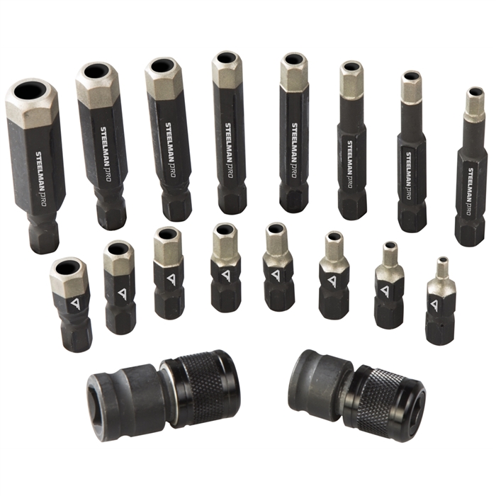J S Products (steelman) 78783 Steelman PRO 18-Piece Metric Tamper Proof Diamond Force Hex Bit Set