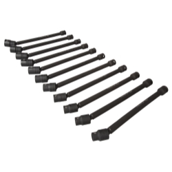 J S Products (steelman) 97886 11-Piece Metric Impact Swivel Extension Socket Set