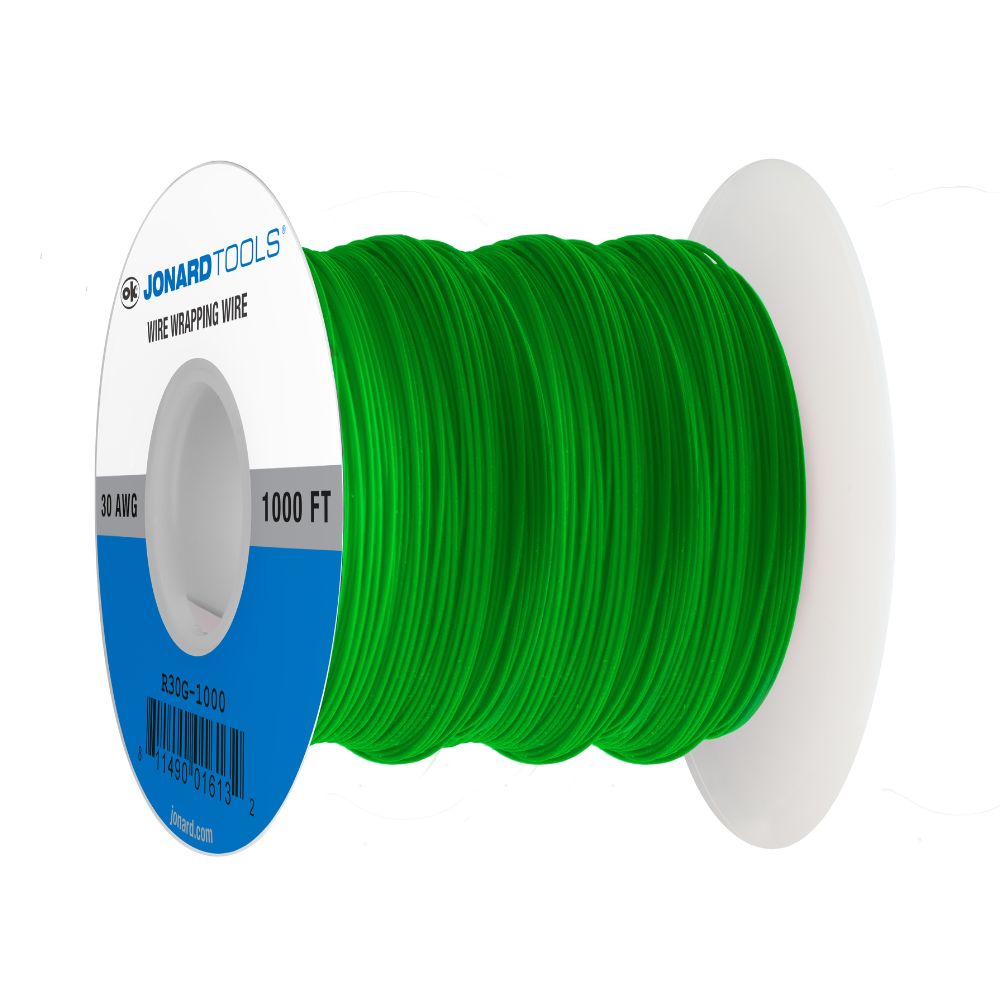 Jonard Tools 30 AWG Kynar Wire (Green, 1000 ft.) | JON-R30G-1000