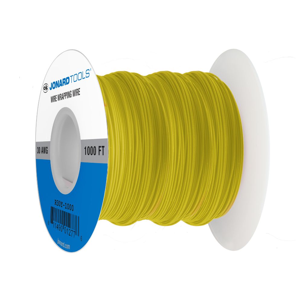 Jonard Tools 30 AWG Kynar Wire (Yellow, 1000 ft.) | JON-R30Y-1000