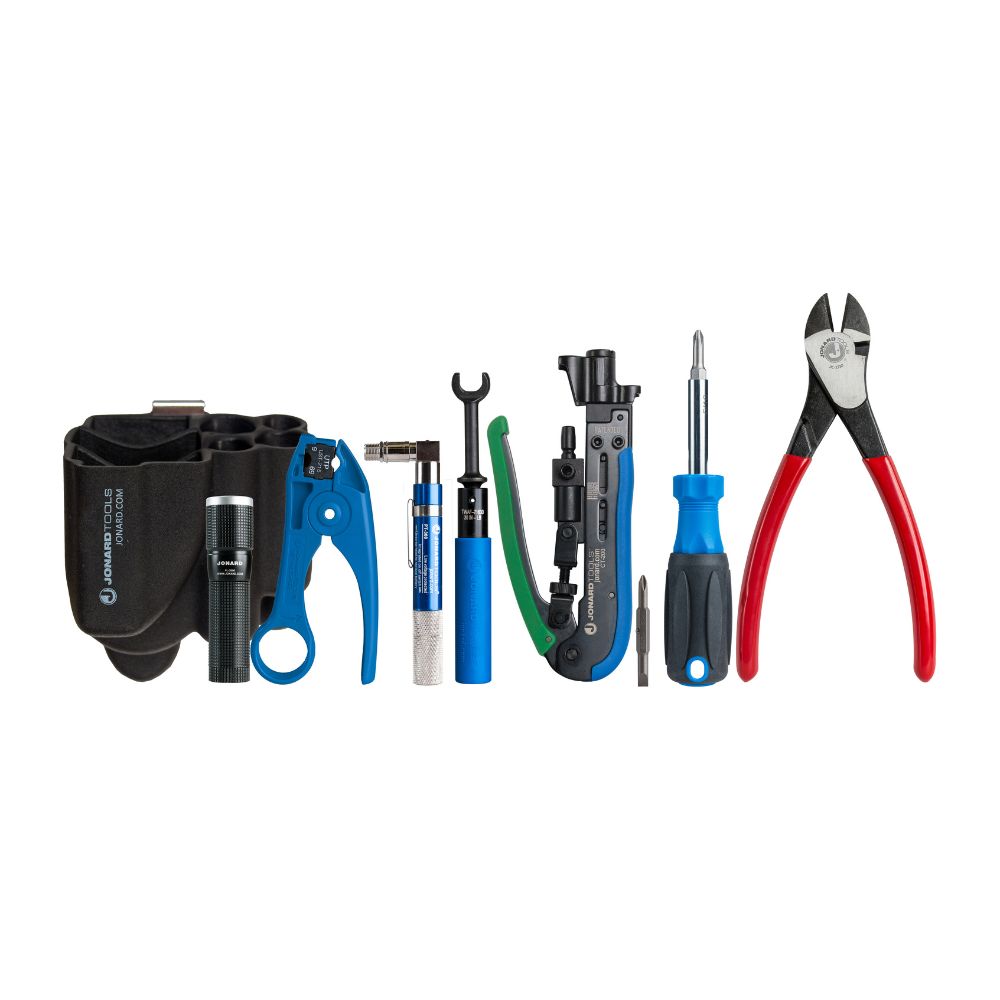 Jonard Tools COAX Tool Kit with Universal Compression Tool for RG59/6 and CAT/TP Cables | JON-TK-86