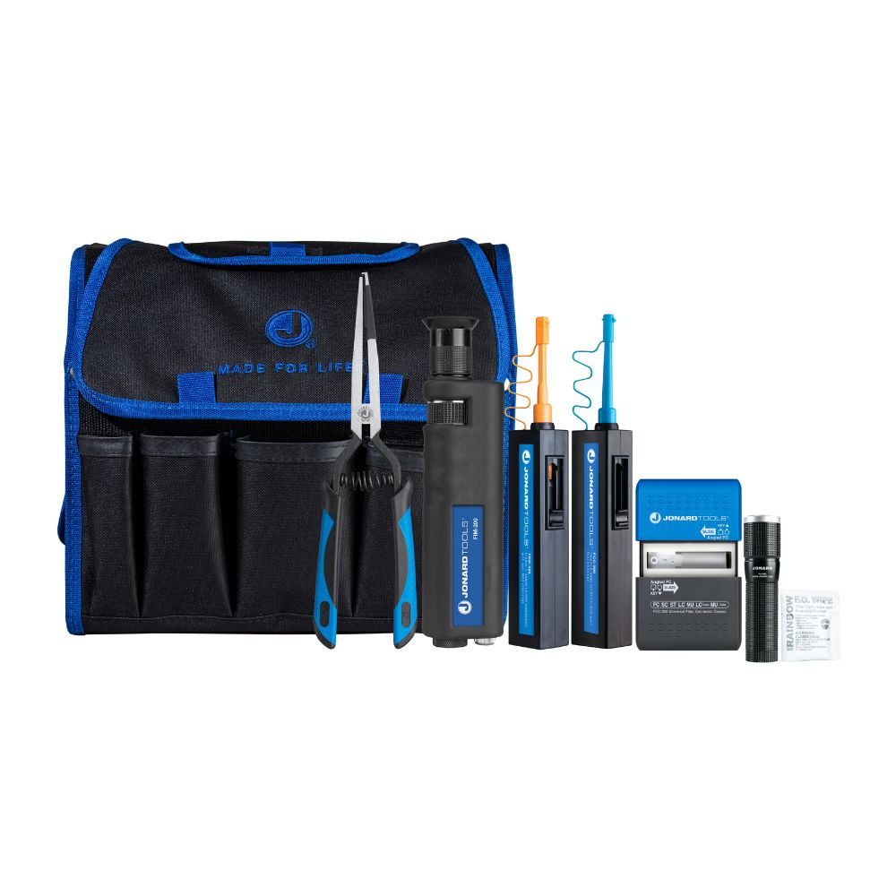 Jonard Tools Fiber Optic Connector Cleaning and Inspection Kit (with 200x Microscope) | JON-TK-188
