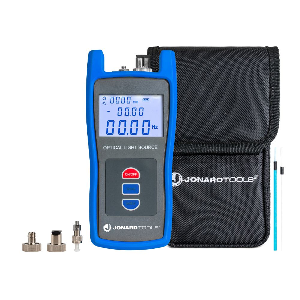 Jonard Tools Optical Light Source with FC/LC/SC Adapters for PC/UPC Connectors | JON-FLS-50
