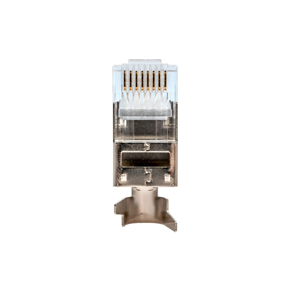 Jonard Tools Shielded RJ45 Connector with Crimp Tail for CAT6A Cable (Pack of 100) | JON-RJ456A-SC