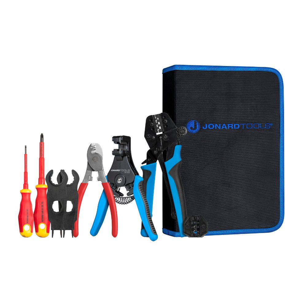 Jonard Tools Solar Panel MC3 & MC4 Crimping Tool Kit w/ Insulated Screwdrivers | JON-SPK-100