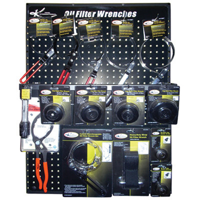 K Tool Display Oil Filter Wrenches Assortment Rack (KTI0837)