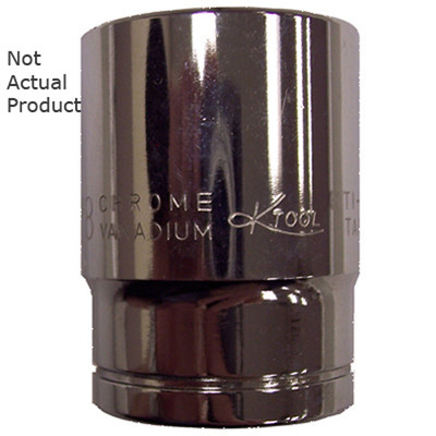 K-Tool Chrome Socket 1/2" Drive 1-1/8" 6-Point Shallow (23136)