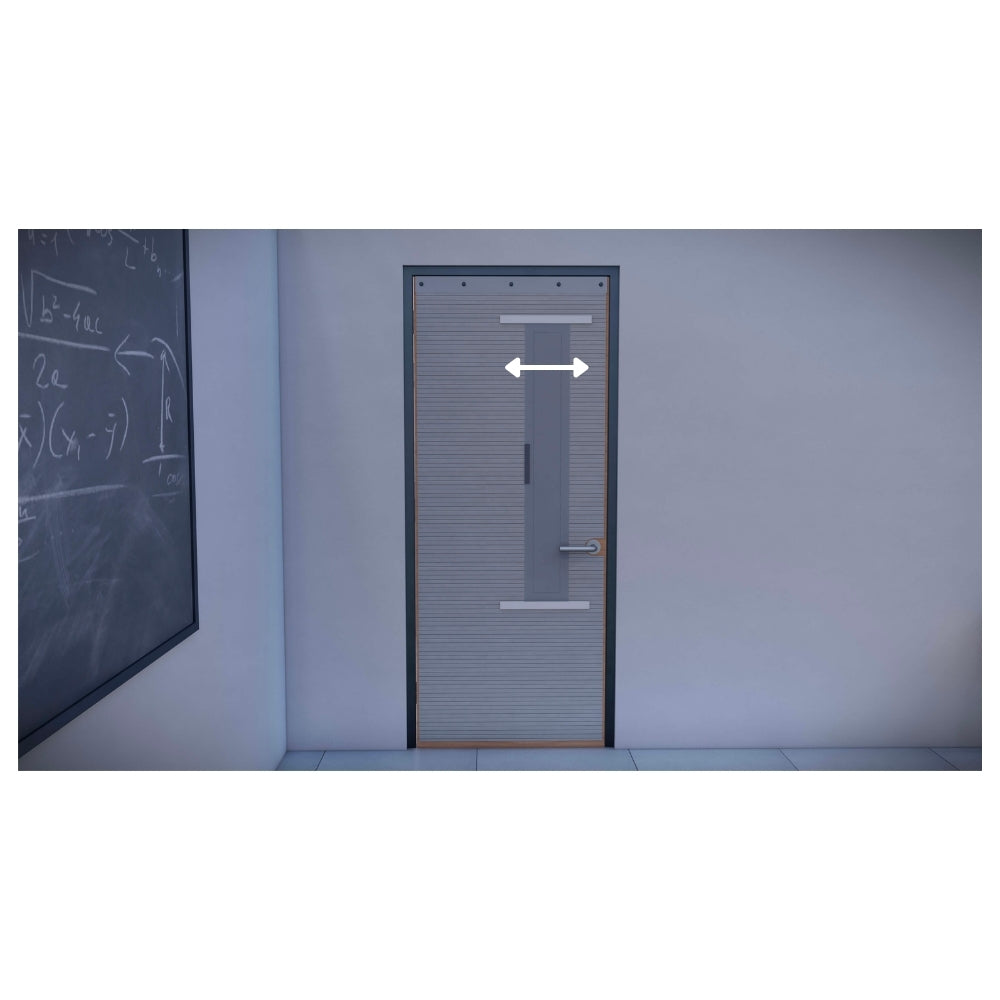 Mayday LifeShield Fixed Classroom Door Panel with Lite Kit 3'x7' | MAY-FCDPLK3x7